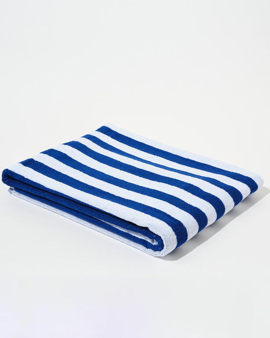 Towel Set Narrow Stripe in Cobalt