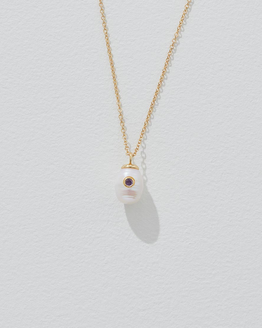Birthstone Pearl Pendant February