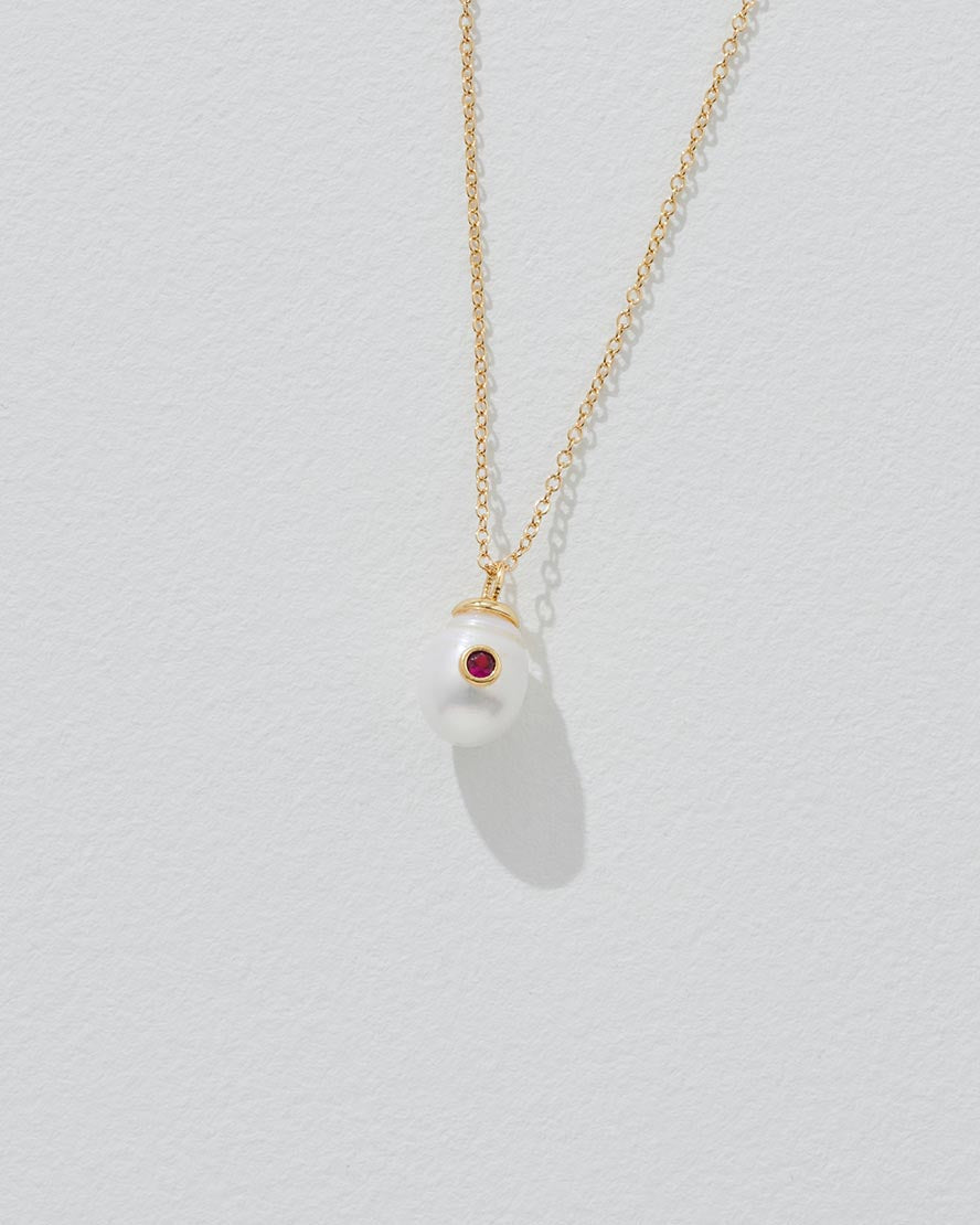 Birthstone Pearl Pendant July