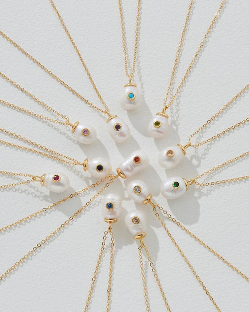 Birthstone Pearl Pendant July