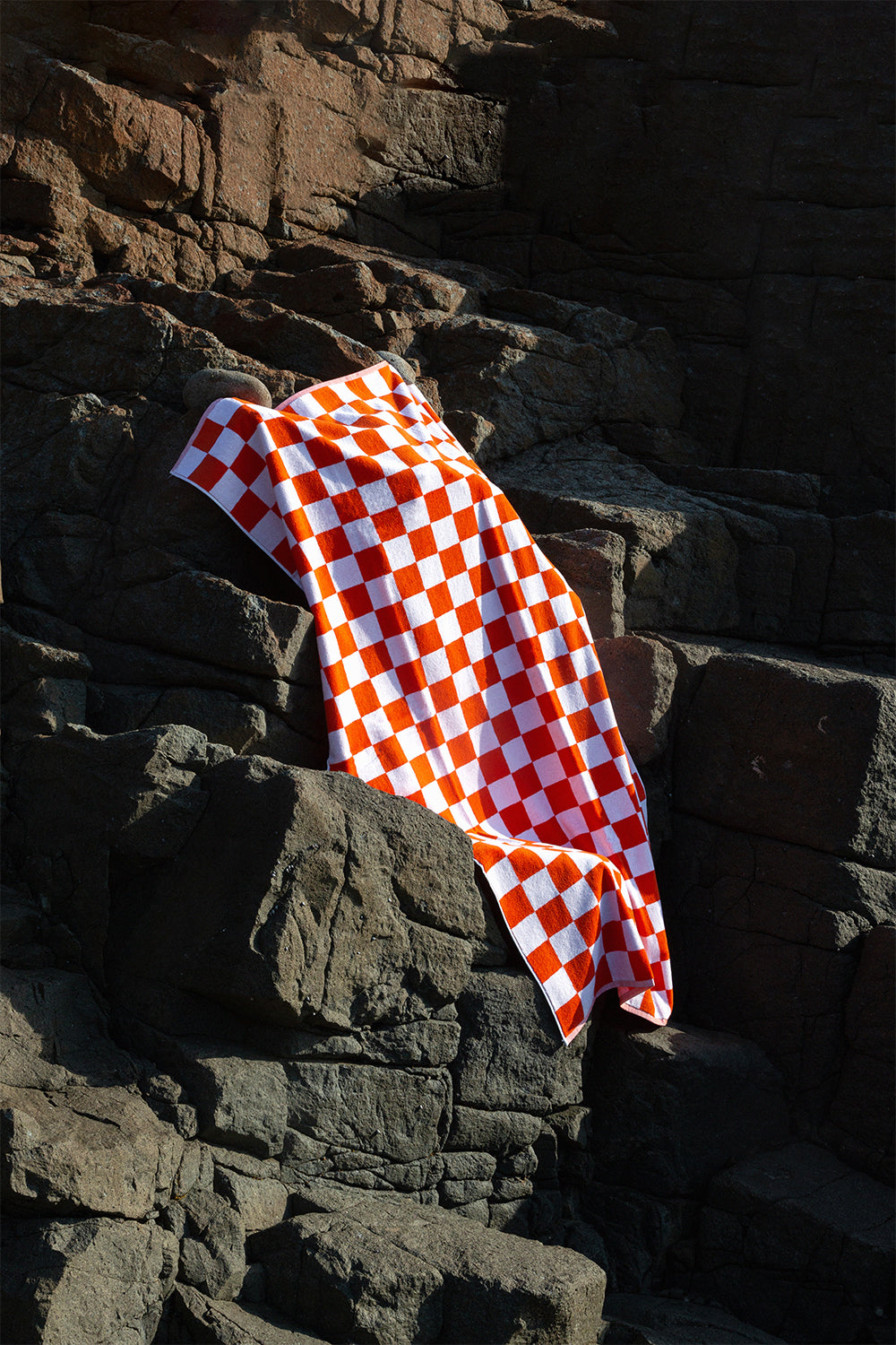 Towel Set Big Check Orange - Reliquia Jewellery