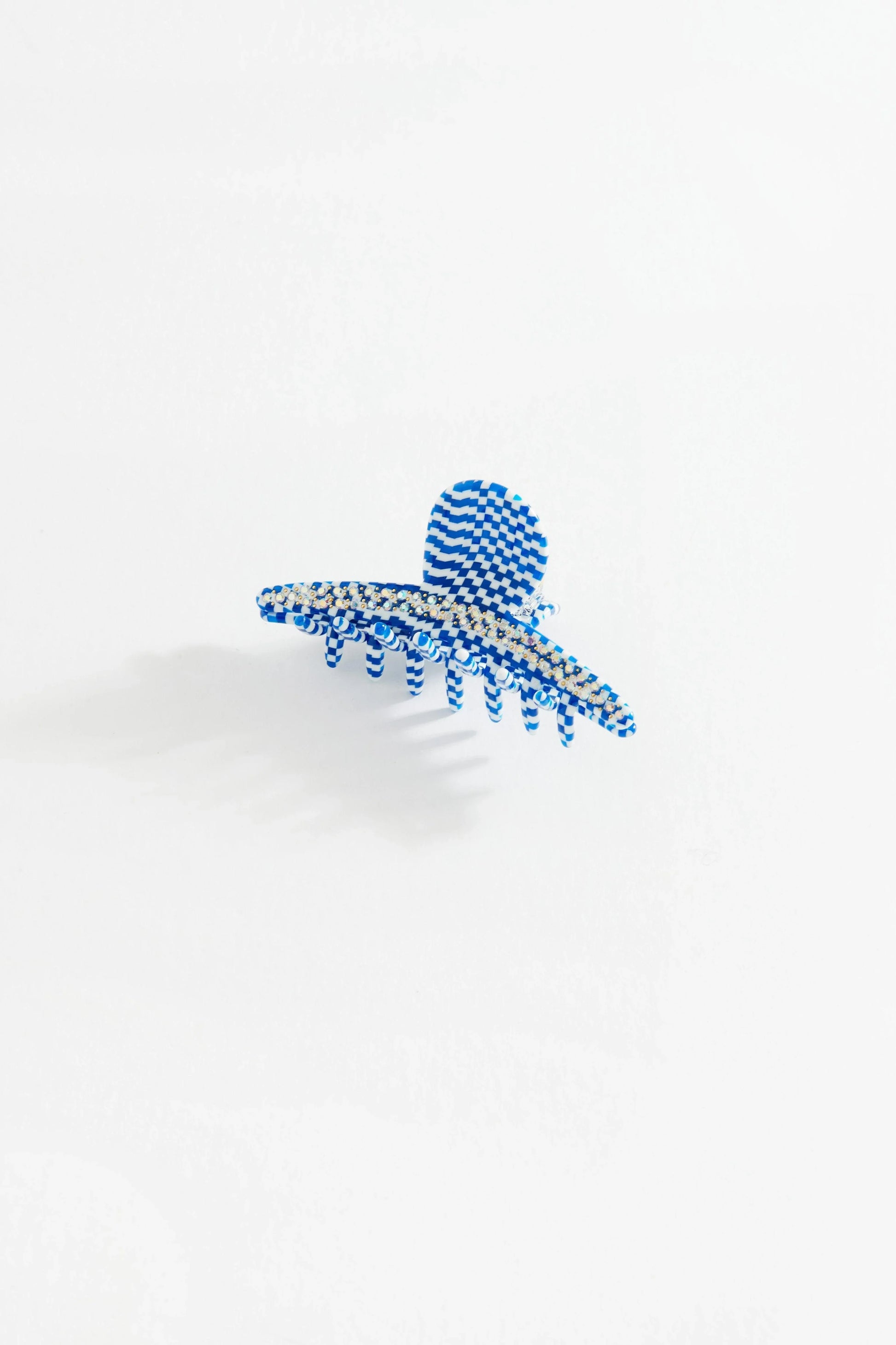 Chequered Clip Blue - Reliquia Jewellery