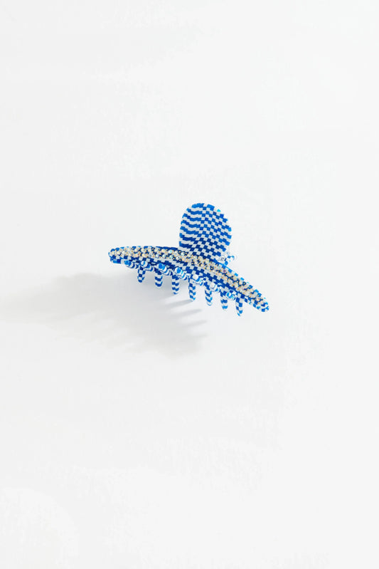 Chequered Clip Blue - Reliquia Jewellery