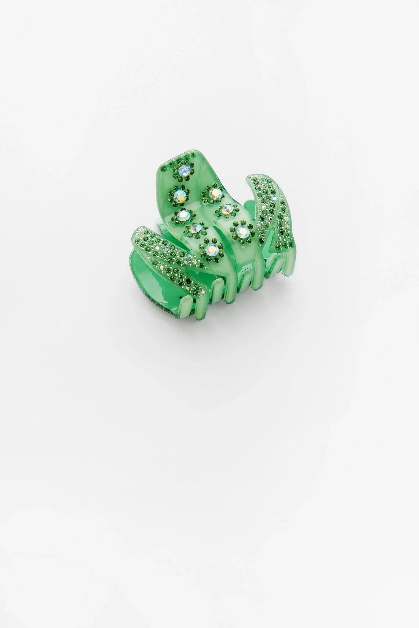 Lotus Clip in Green - Reliquia Jewellery