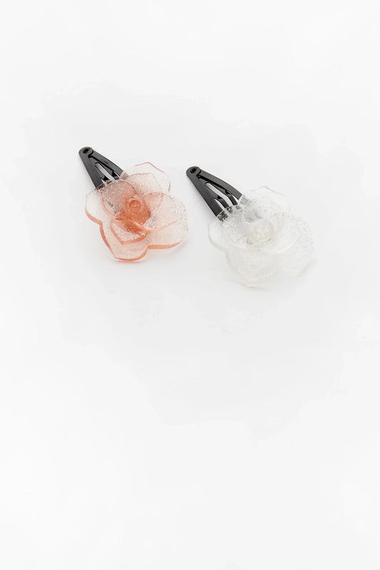 Maisie Clips in Pink and Clear - Reliquia Jewellery