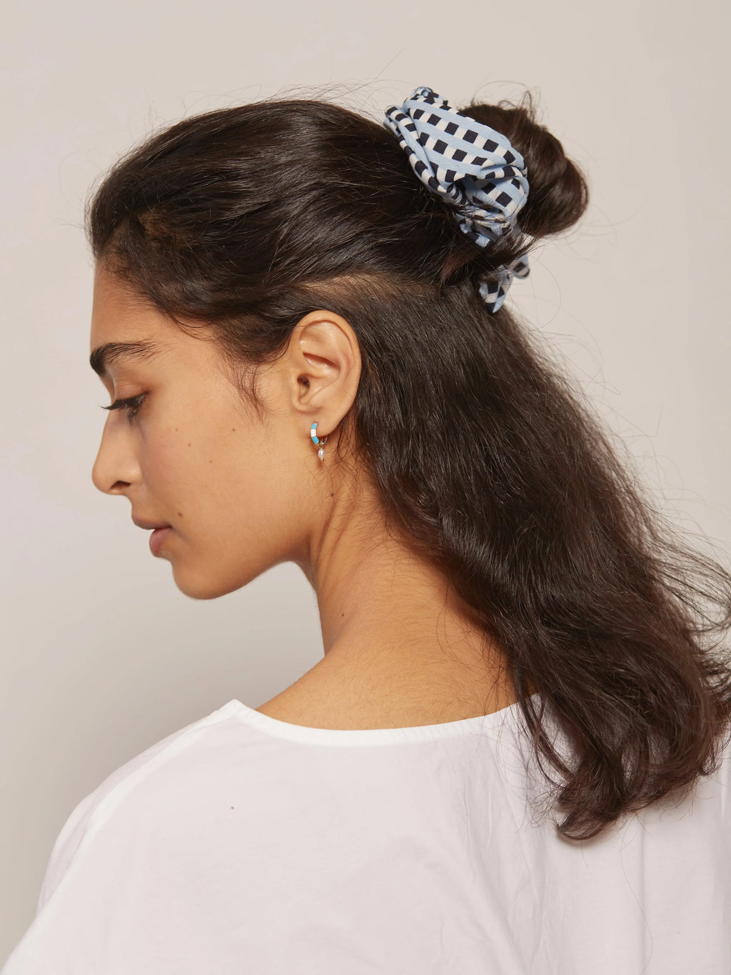 Squared Scrunchie Blue - Reliquia Jewellery