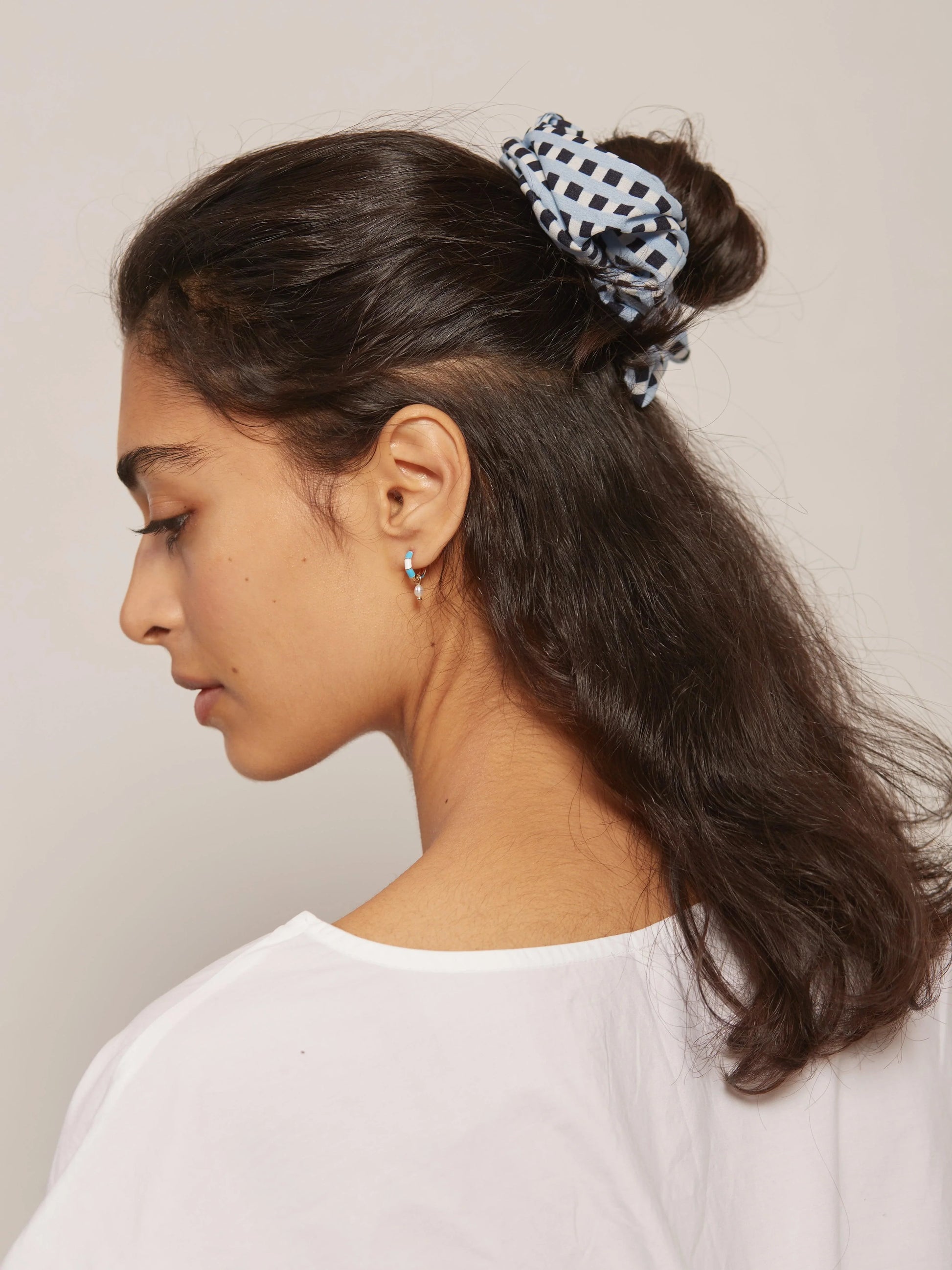 Squared Scrunchie Blue - Reliquia Jewellery